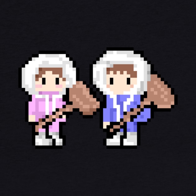 Pixel Ice Climbers Center Design (no font) by darktiff_